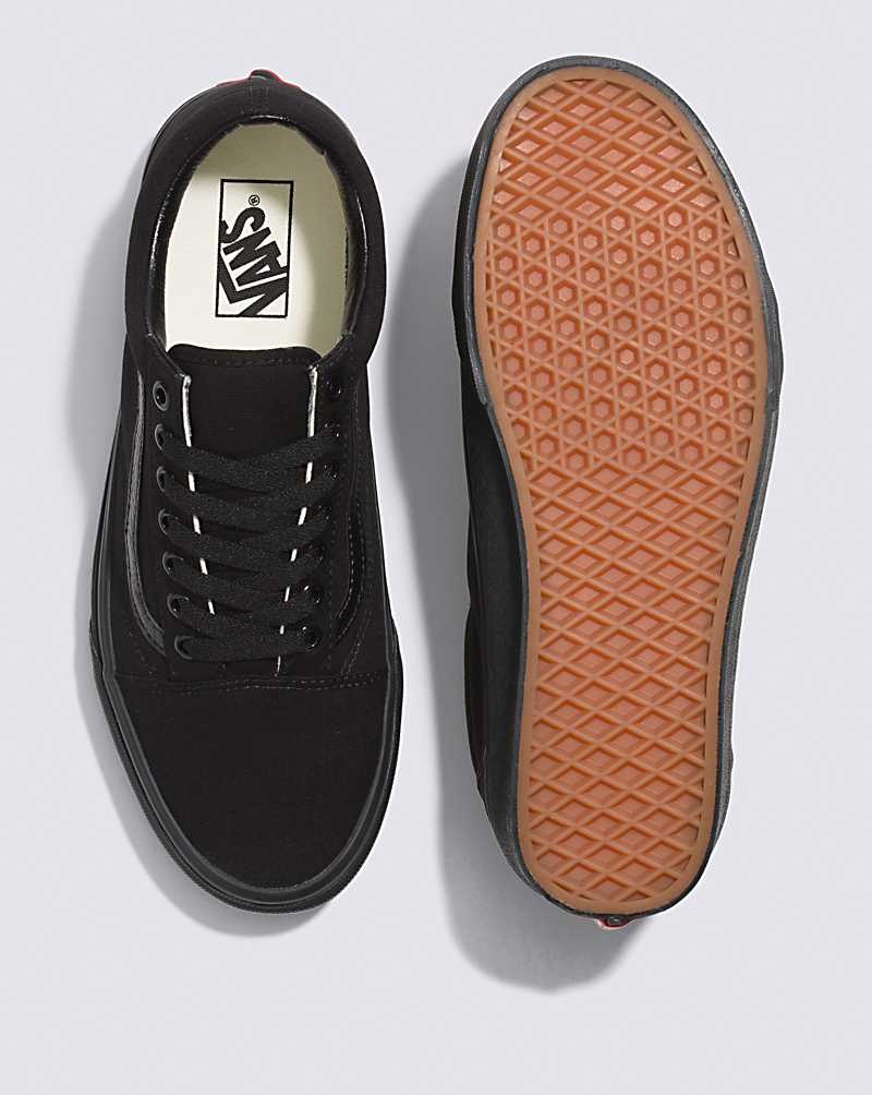 Men's Vans Old Skool Canvas Shoes Black | USA AJG-095634