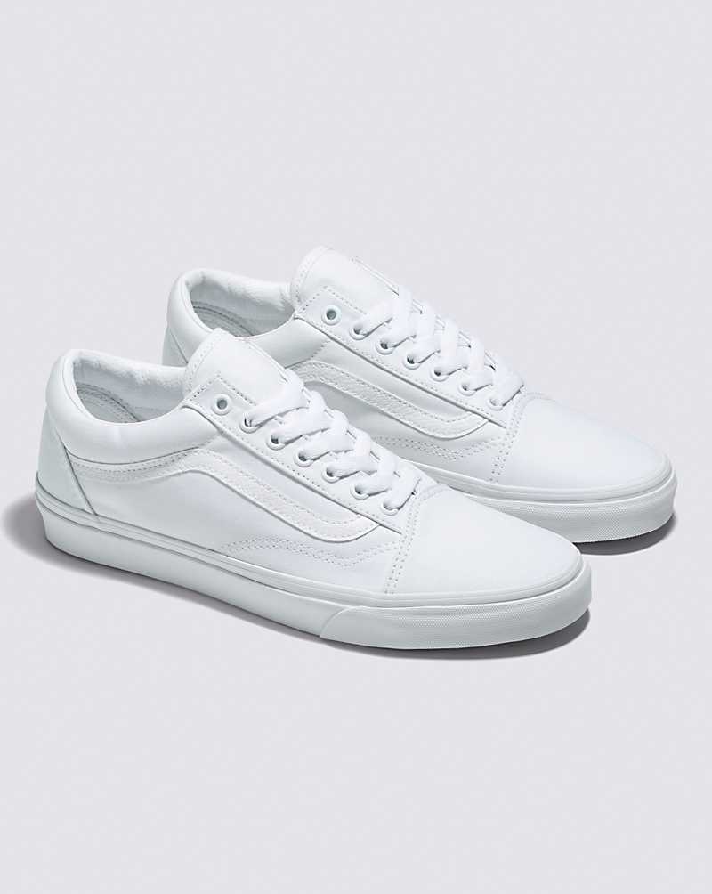 Men's Vans Old Skool Canvas Shoes White | USA FCD-962180