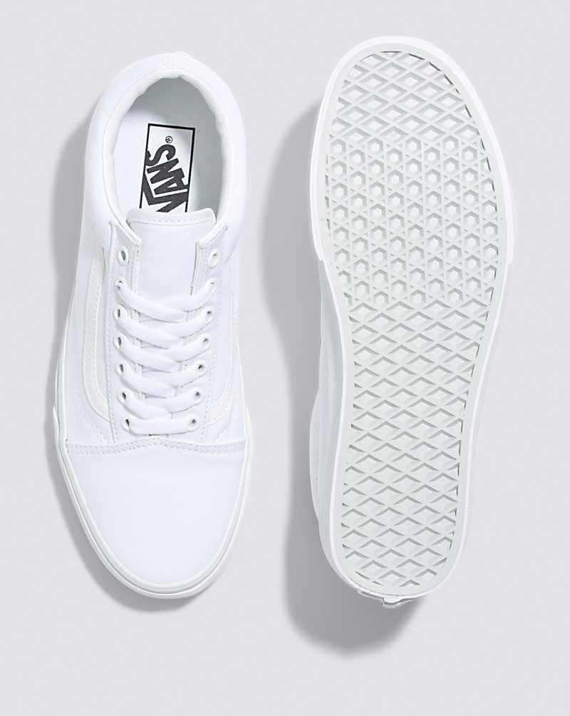 Men's Vans Old Skool Canvas Shoes White | USA FCD-962180