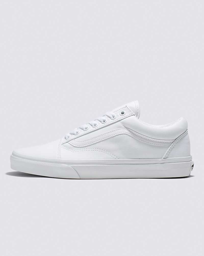 Men\'s Vans Old Skool Canvas Shoes White | USA FCD-962180