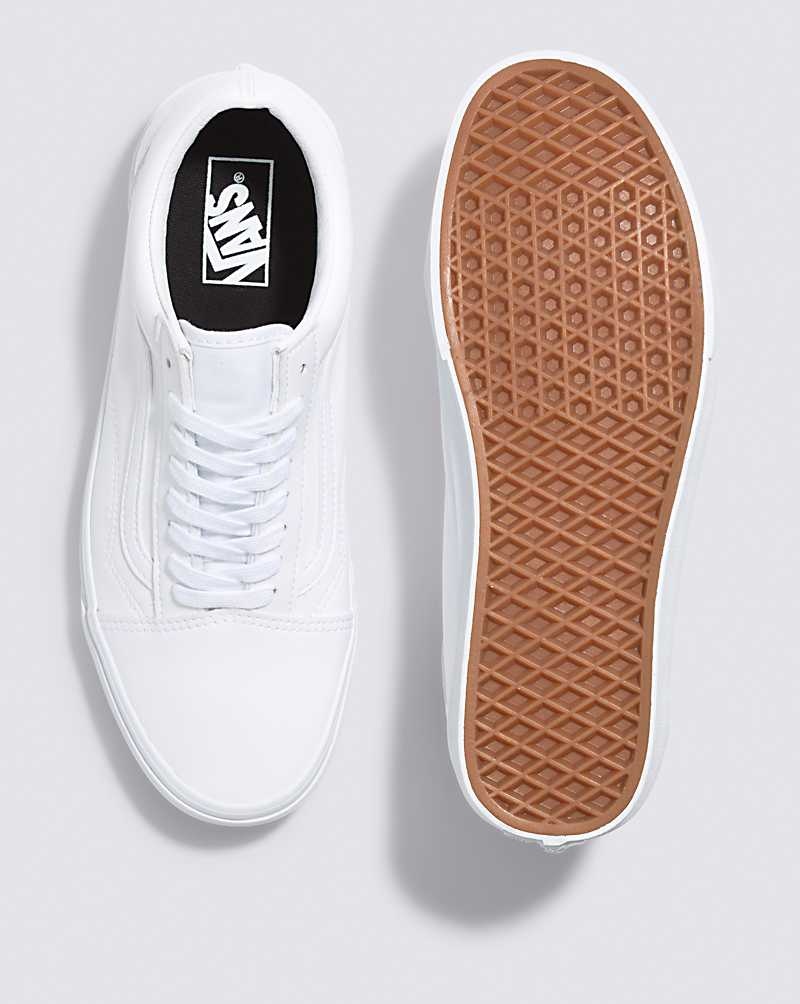 Men's Vans Old Skool Classic Tumble Shoes White | USA AGR-105869