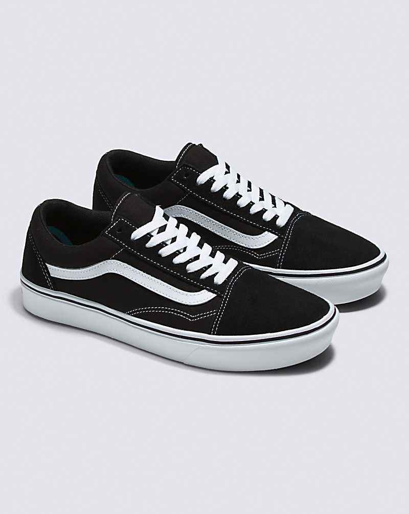 Men's Vans Old Skool ComfyCush Shoes Black White | USA CLK-317296