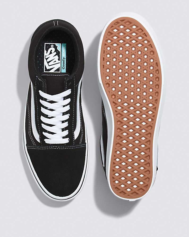 Men's Vans Old Skool ComfyCush Shoes Black White | USA CLK-317296