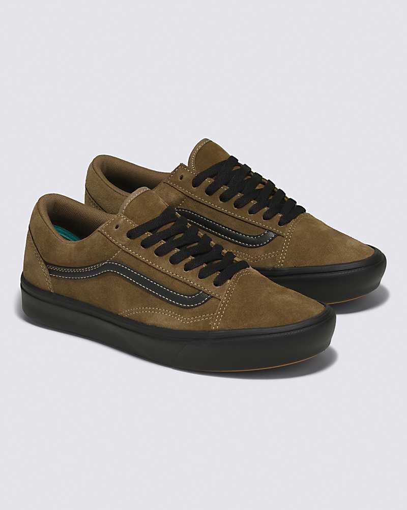 Men's Vans Old Skool ComfyCush Suede Shoes Brown | USA EKJ-768052