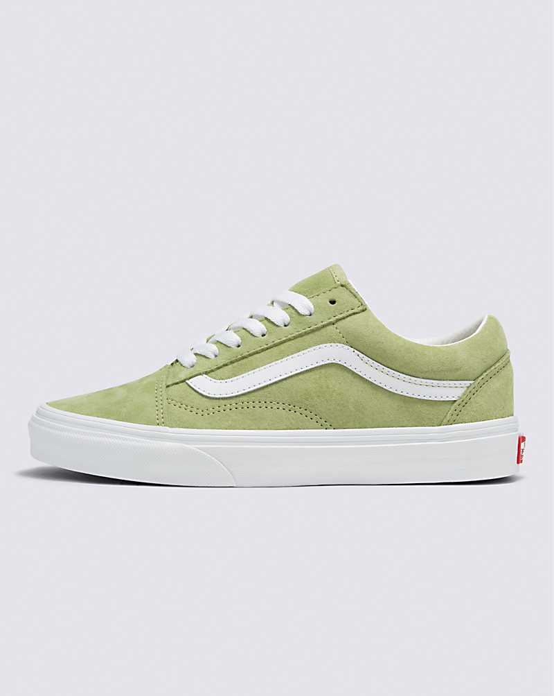 Men\'s Vans Old Skool Pig Suede Shoes Green | USA YOB-471825