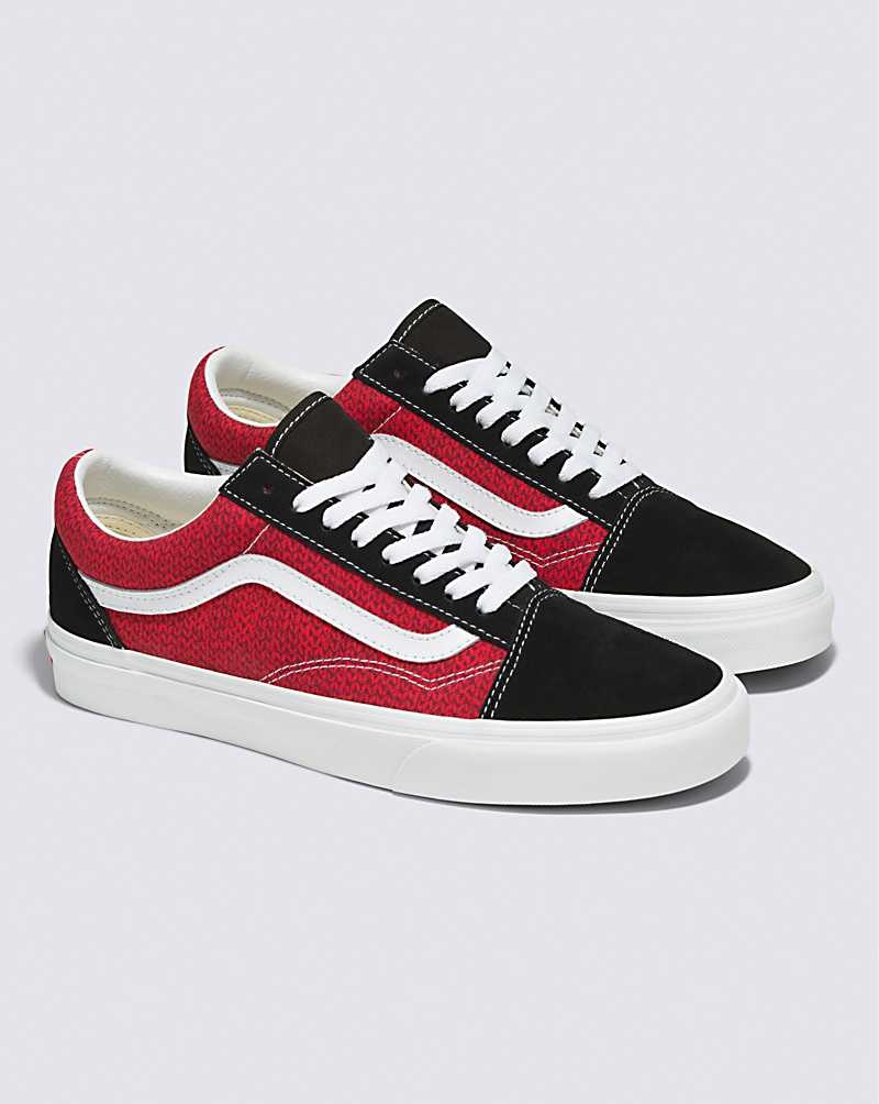 Men's Vans Old Skool Shoes Red White | USA CJY-736510