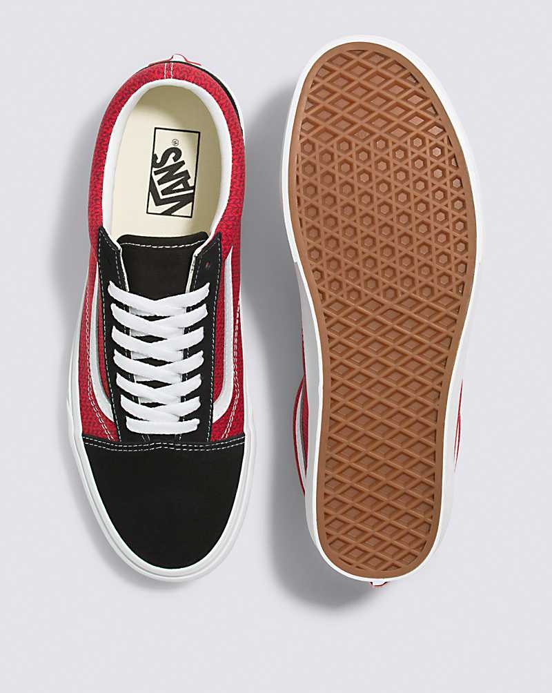 Men's Vans Old Skool Shoes Red White | USA CJY-736510