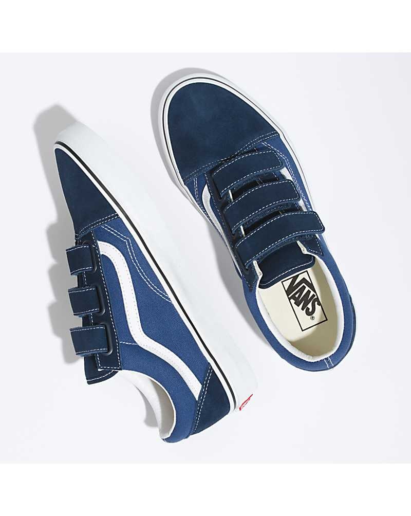 Men's Vans Old Skool V Shoes Blue | USA YBV-720896