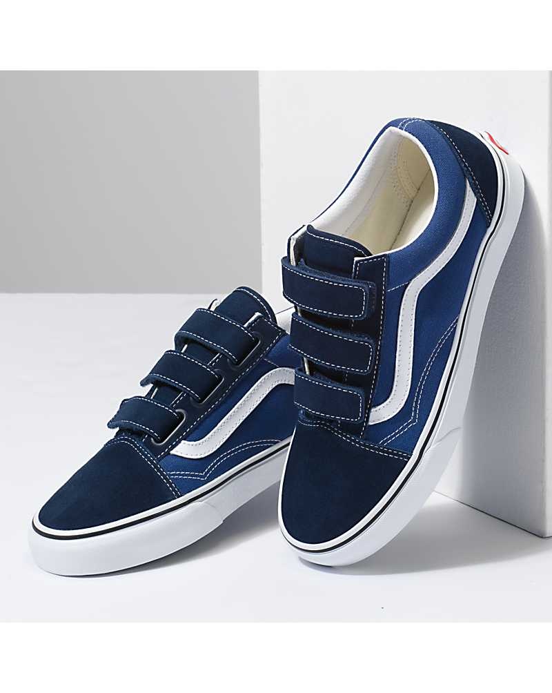 Men's Vans Old Skool V Shoes Blue | USA YBV-720896