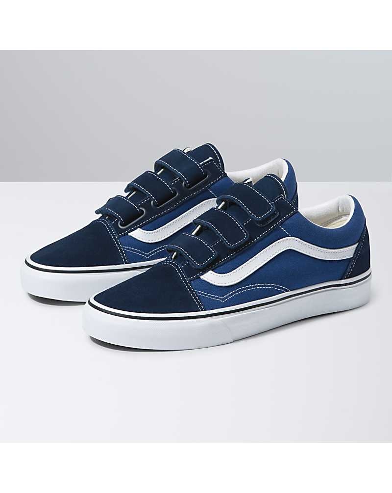 Men\'s Vans Old Skool V Shoes Blue | USA YBV-720896