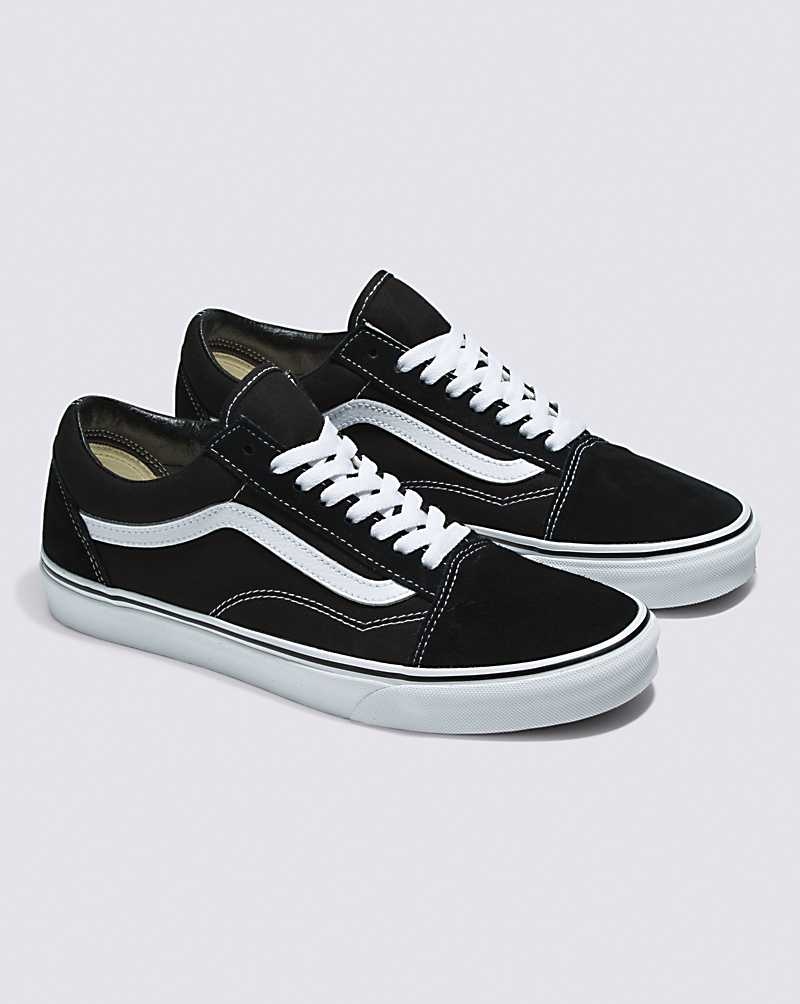 Men's Vans Old Skool Wide Shoes Black White | USA XAJ-521039