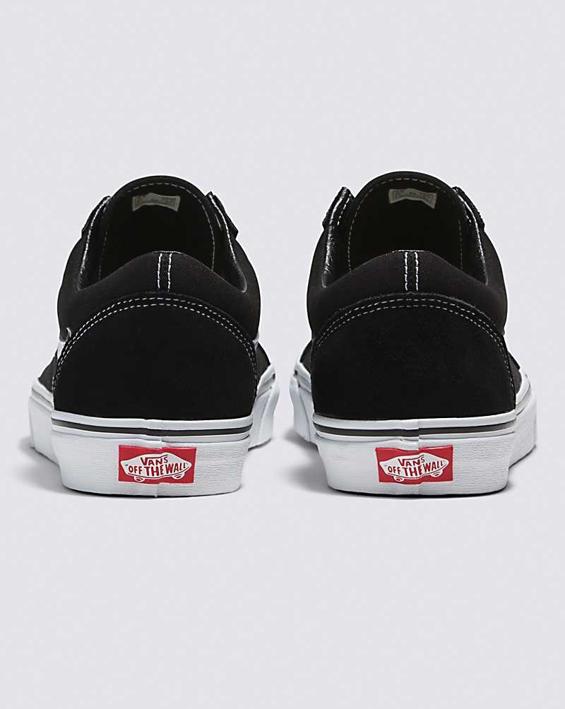 Men's Vans Old Skool Wide Shoes Black White | USA XAJ-521039