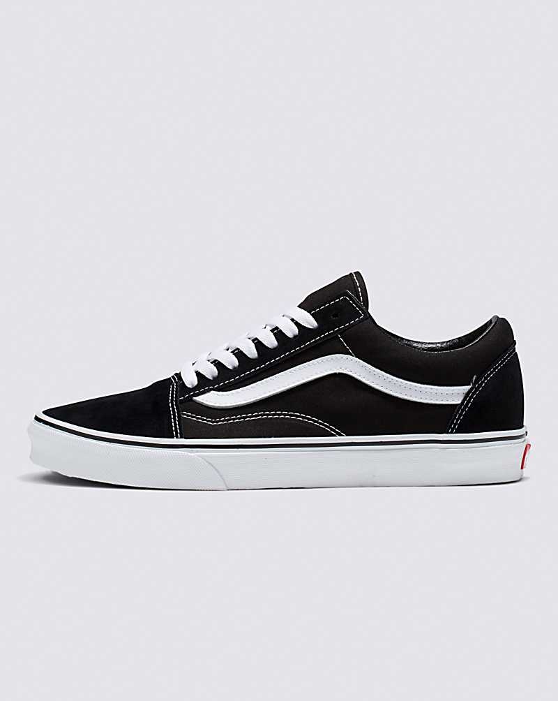 Men\'s Vans Old Skool Wide Shoes Black White | USA XAJ-521039