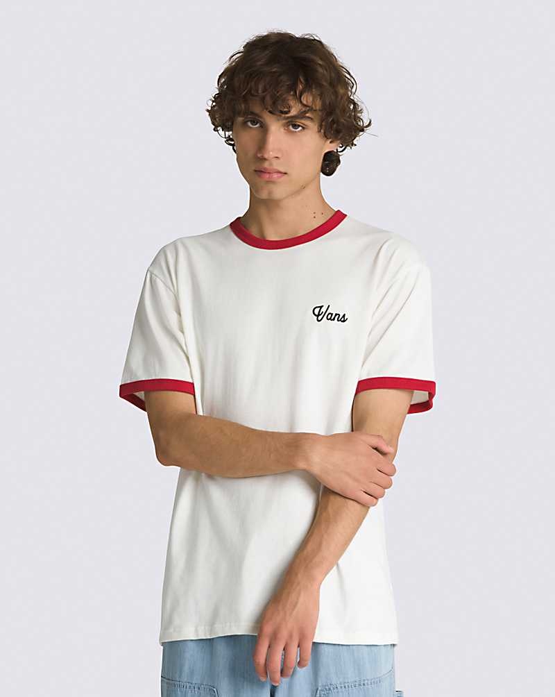 Men's Vans Parts And Service T-Shirt White | USA RNK-628930