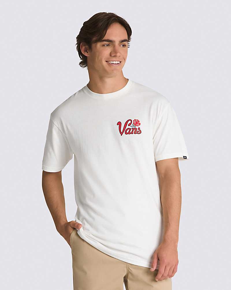 Men's Vans Pasa T-Shirt White | USA ELU-235709