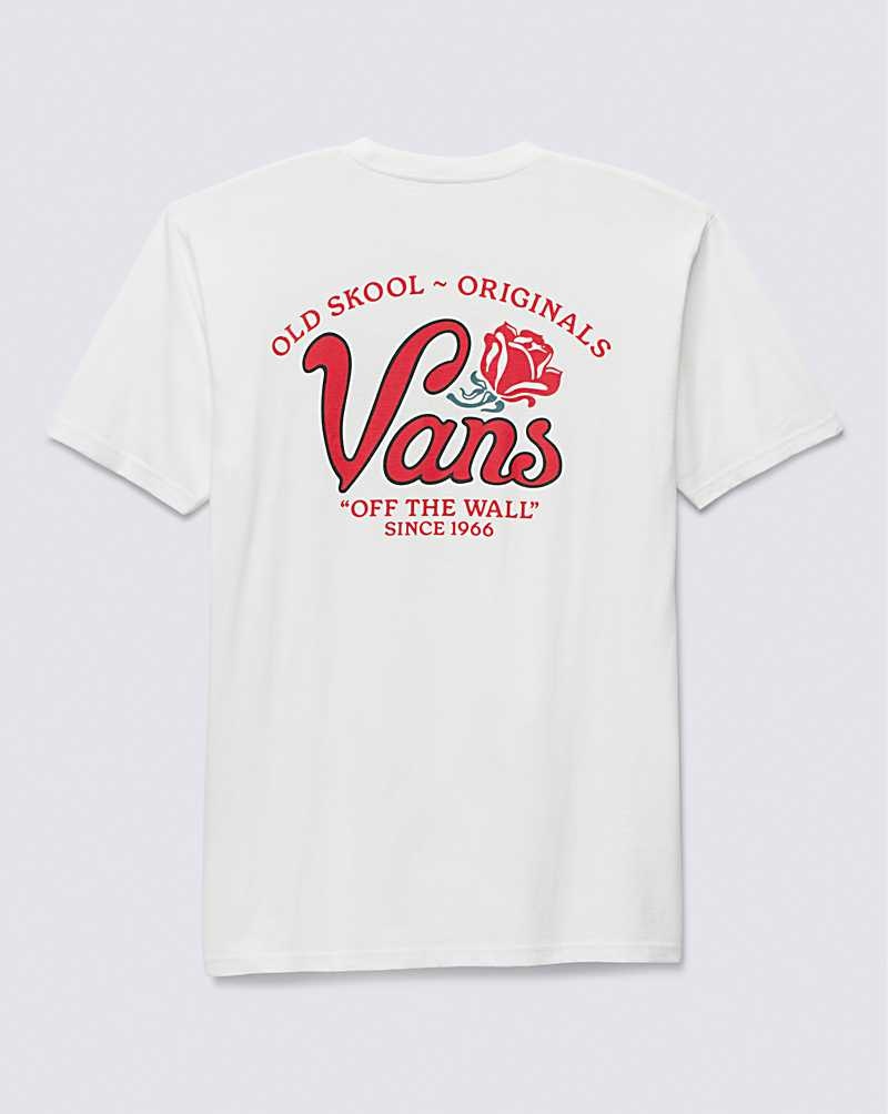 Men's Vans Pasa T-Shirt White | USA ELU-235709