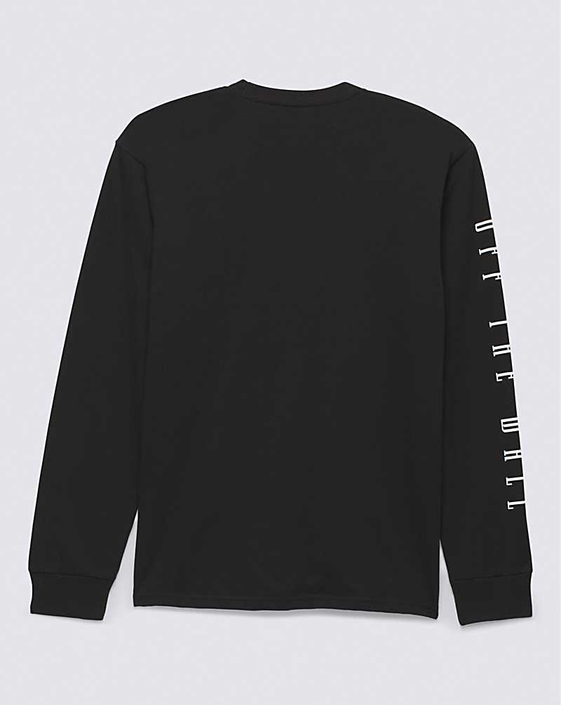 Men's Vans Powerline Landscape Long Sleeve T-Shirt Black | USA PYO-157360