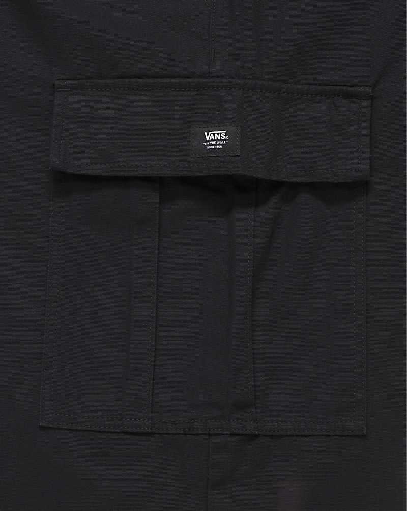 Men's Vans Range Cargo Baggy Tapered Elastic Pants Black | USA TOX-246175