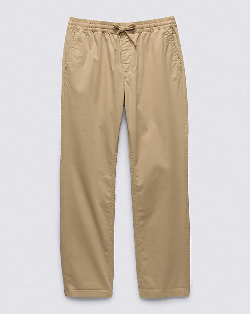 Men's Vans Range Relaxed Elastic Pants Khaki | USA TWX-914708