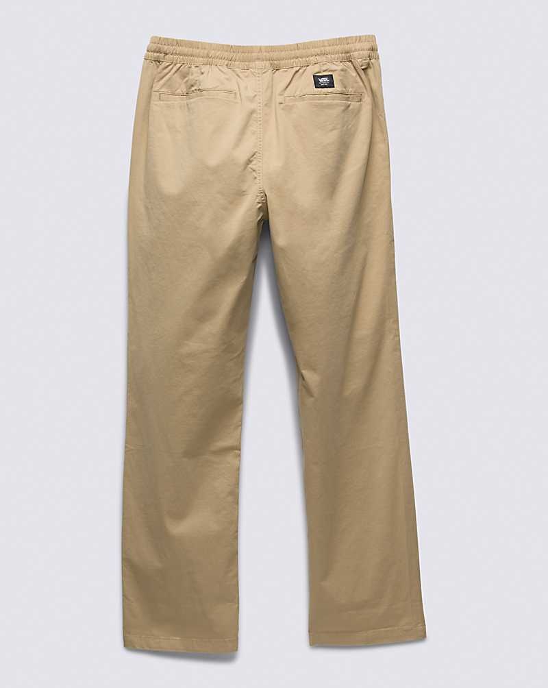 Men's Vans Range Relaxed Elastic Pants Khaki | USA TWX-914708