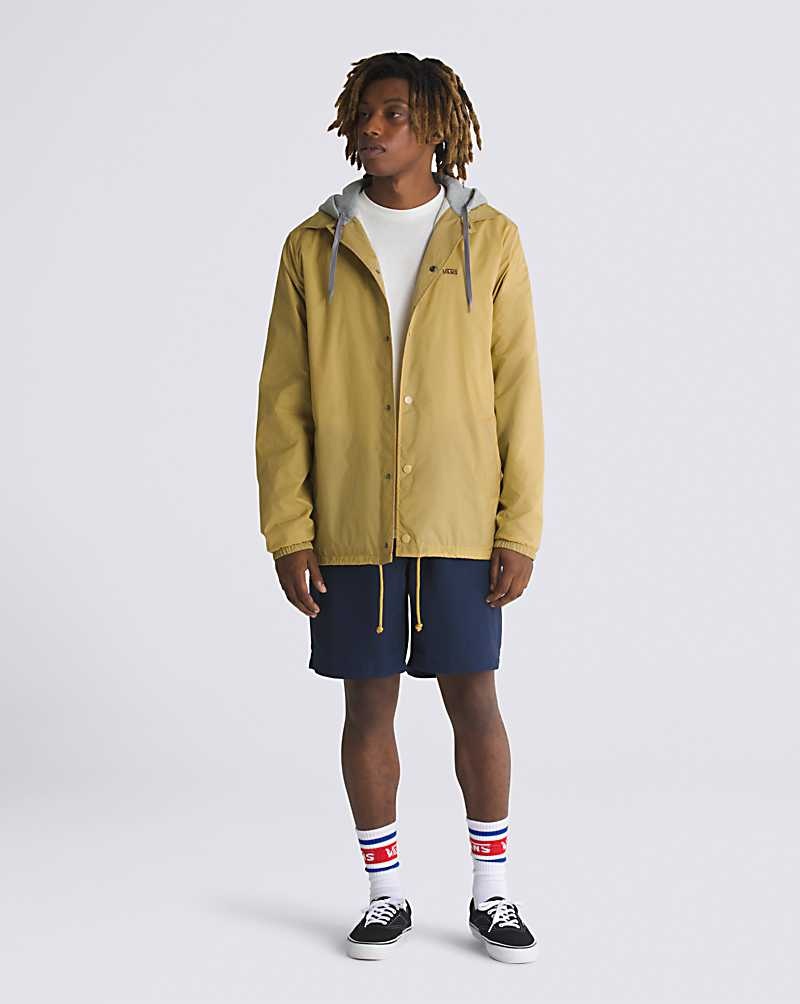 Men's Vans Riley Jacket Yellow | USA BGD-746293