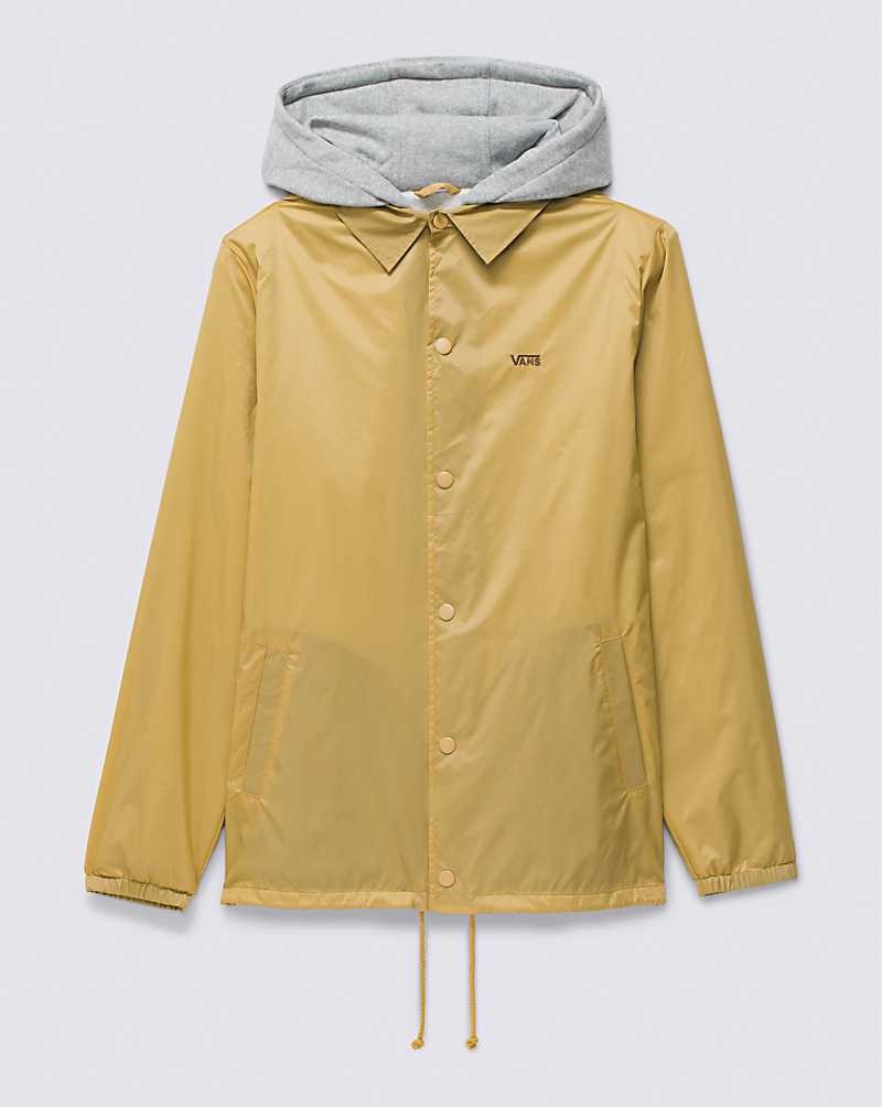 Men's Vans Riley Jacket Yellow | USA BGD-746293