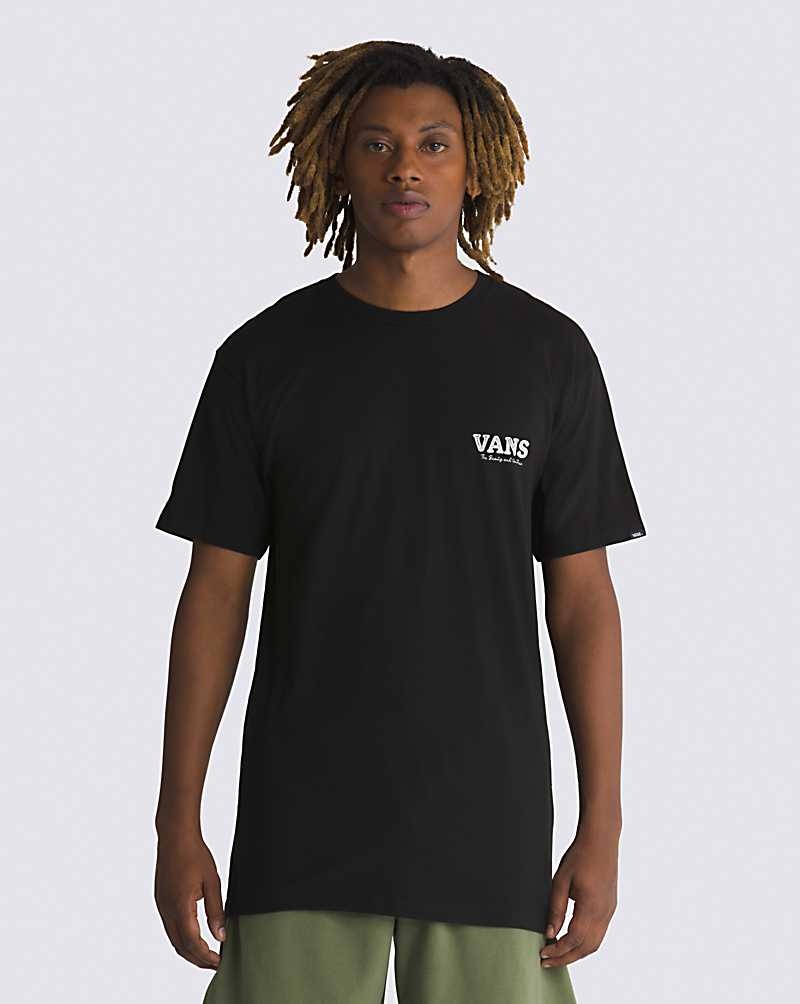 Men's Vans Rosethorn T-Shirt Black | USA LWU-925043