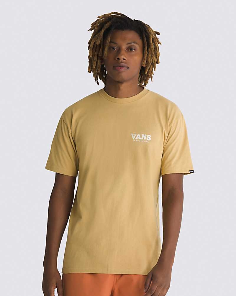 Men's Vans Rosethorn T-Shirt Yellow | USA JYO-806254