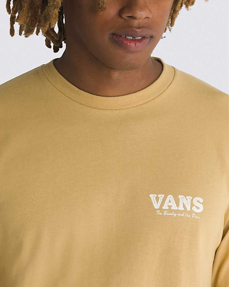 Men's Vans Rosethorn T-Shirt Yellow | USA JYO-806254