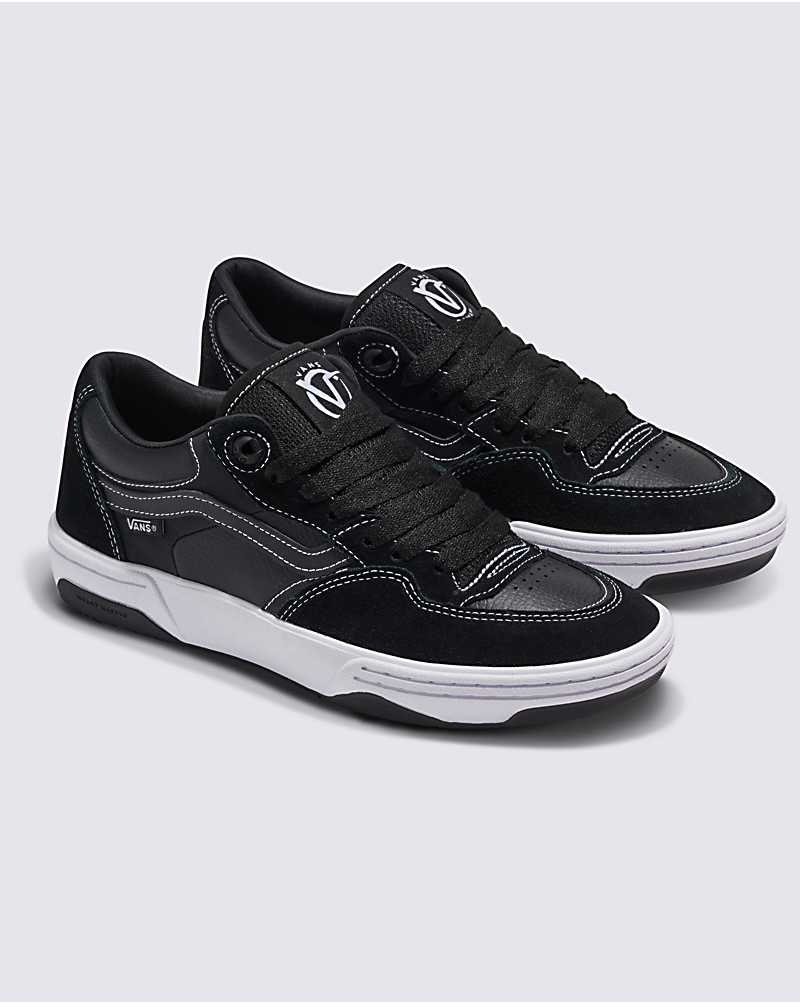 Men's Vans Rowan 2 Skate Shoes Black White | USA YMJ-972063