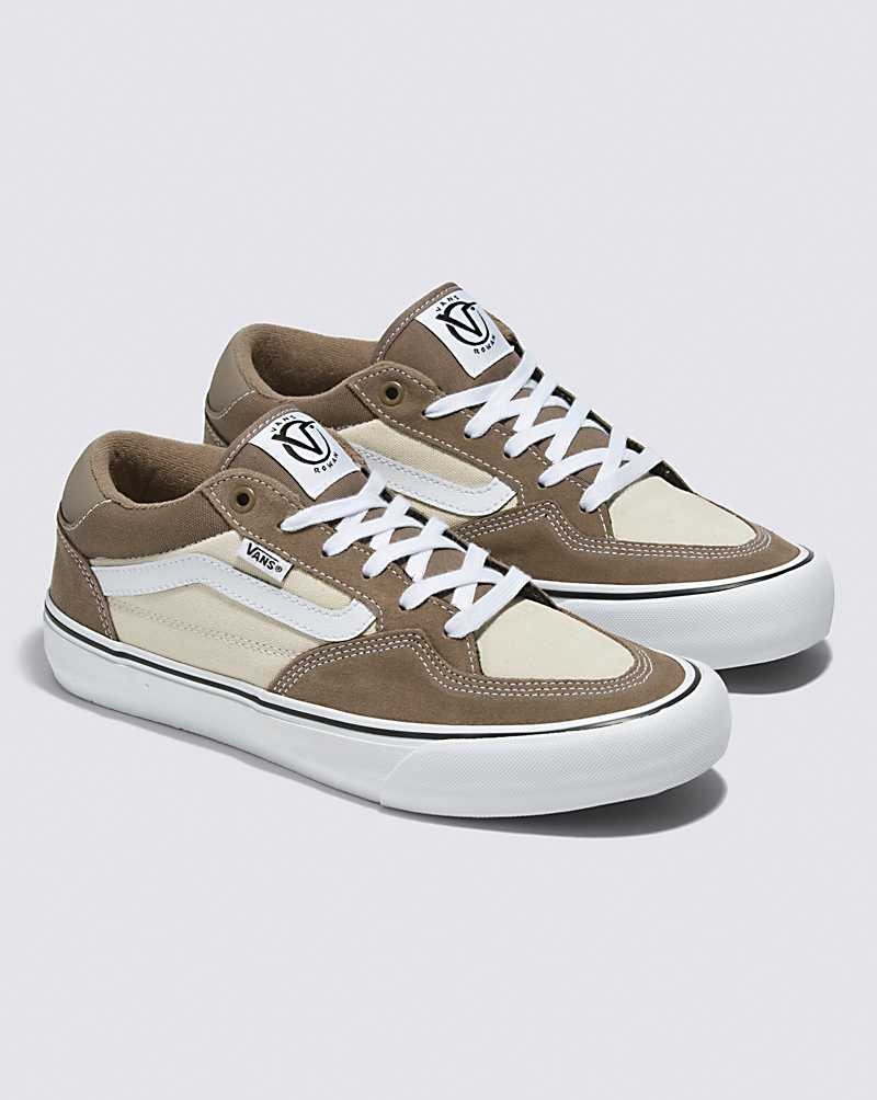 Men's Vans Rowan Skate Shoes Khaki | USA EAK-263185