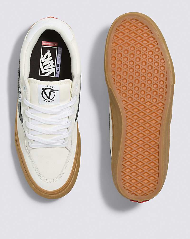 Men's Vans Rowan Skate Shoes White | USA IHU-910832