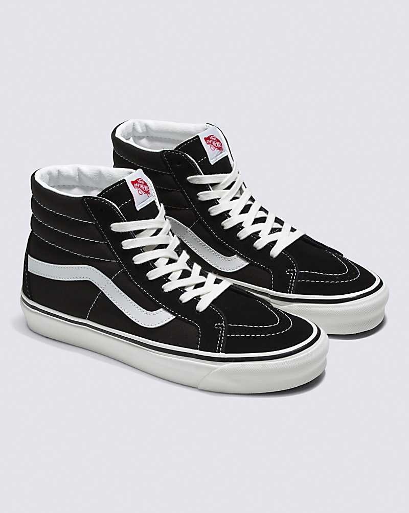 Men's Vans SK8-Hi 38 DX Shoes Black White | USA RXB-281605