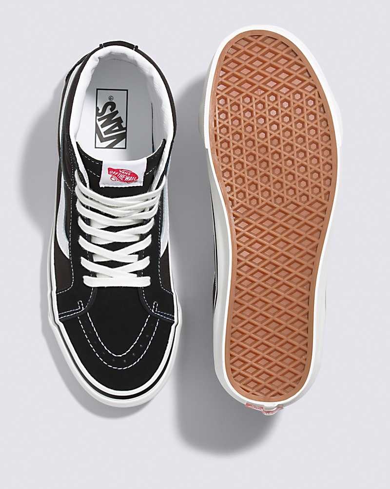 Men's Vans SK8-Hi 38 DX Shoes Black White | USA RXB-281605