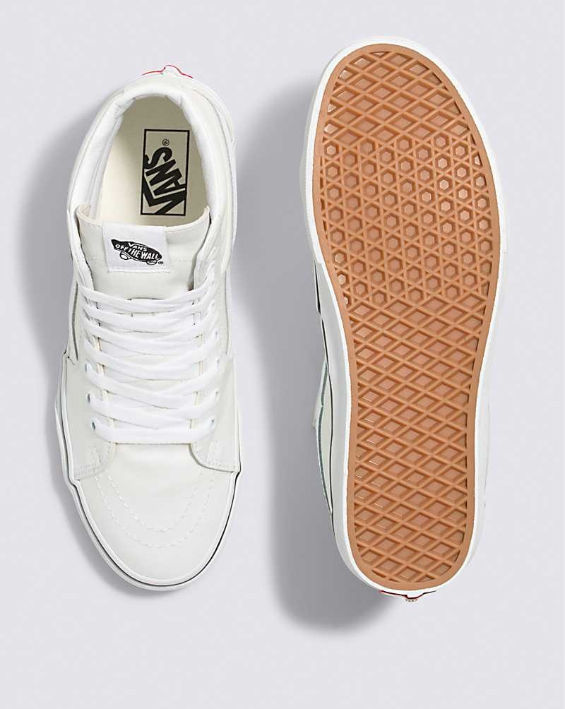 Men's Vans Sk8-Hi Glow Shoes White | USA QBK-250637