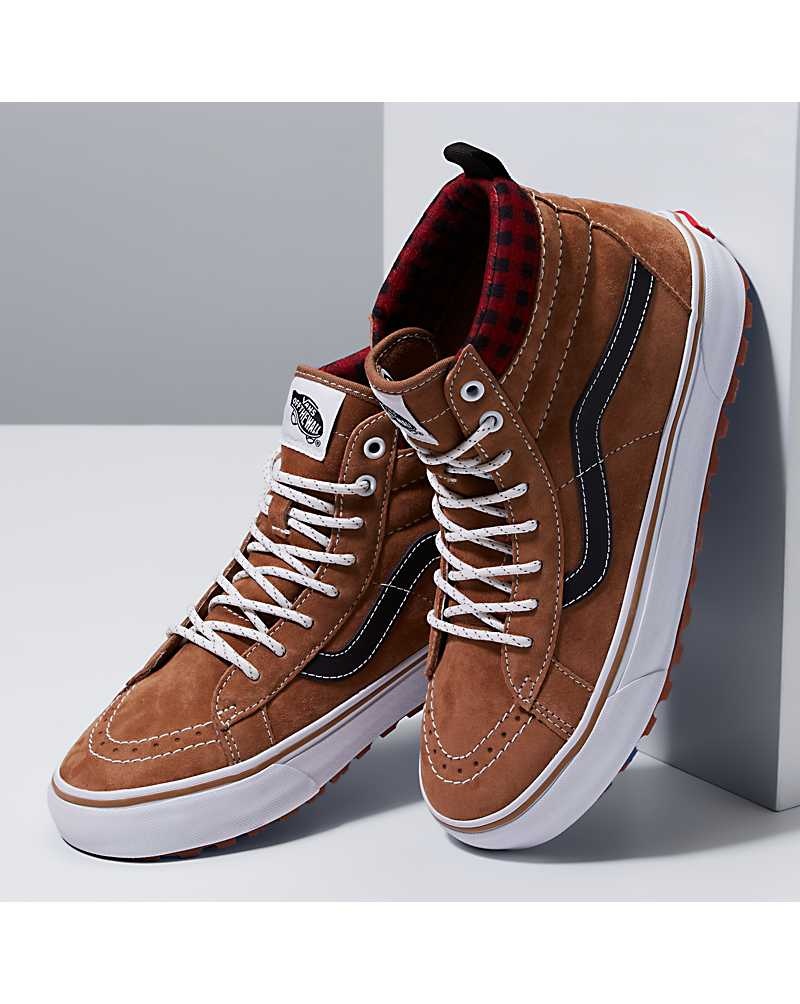 Men's Vans Sk8-Hi MTE-1 Shoes Brown Black | USA XZM-135072