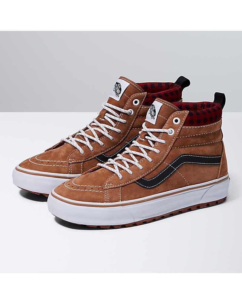 Men\'s Vans Sk8-Hi MTE-1 Shoes Brown Black | USA XZM-135072