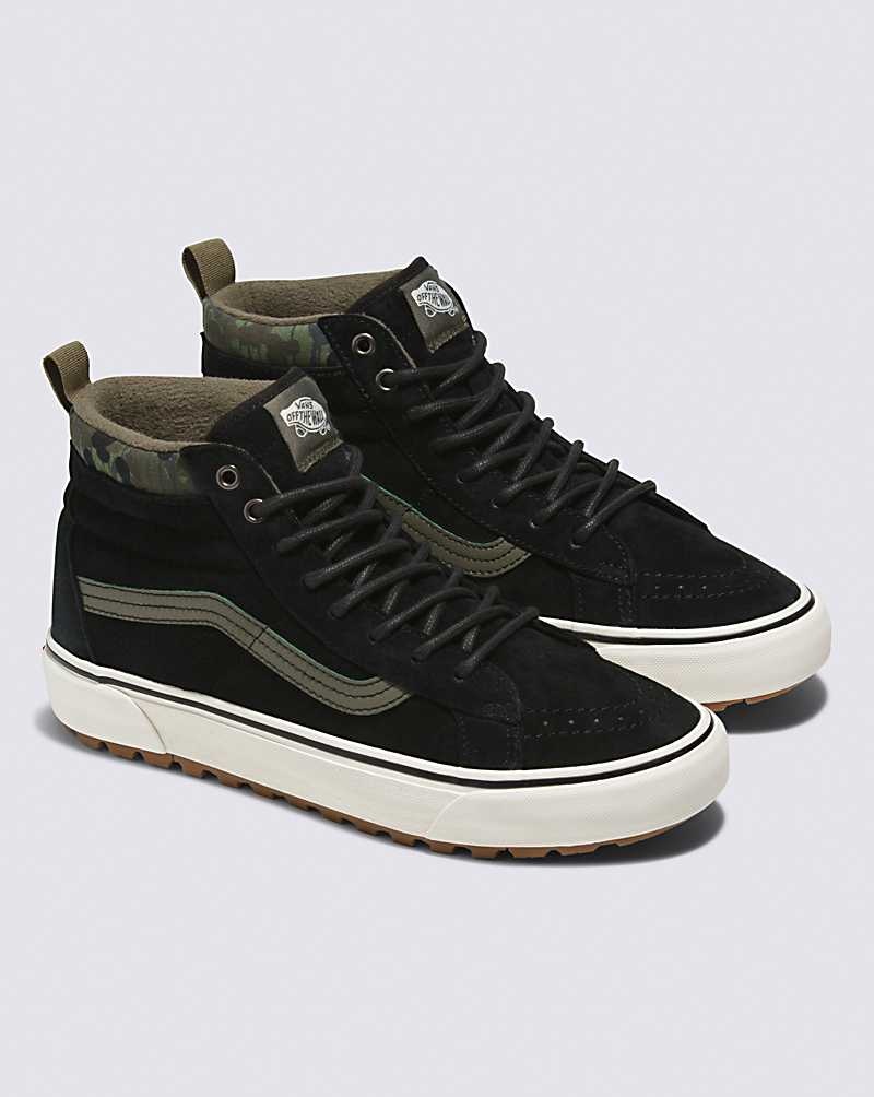 Men's Vans Sk8-Hi MTE-1 Shoes Camo Black | USA YEW-574698