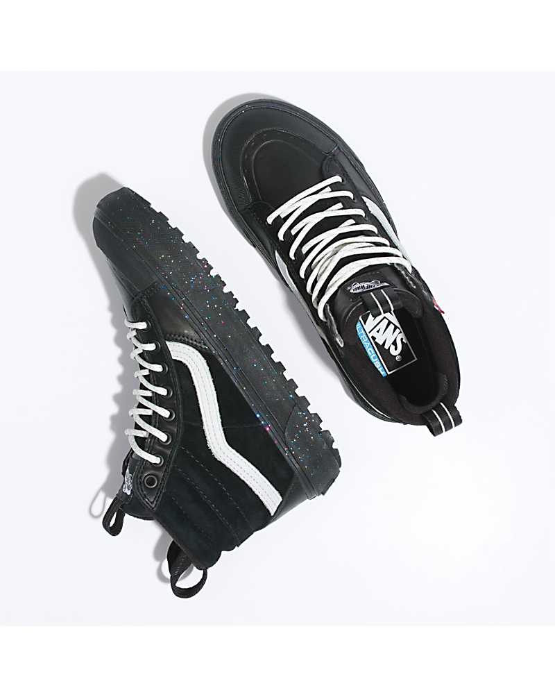 Men's Vans Sk8-Hi MTE-2 Glitter Shoes Black | USA QWF-946837