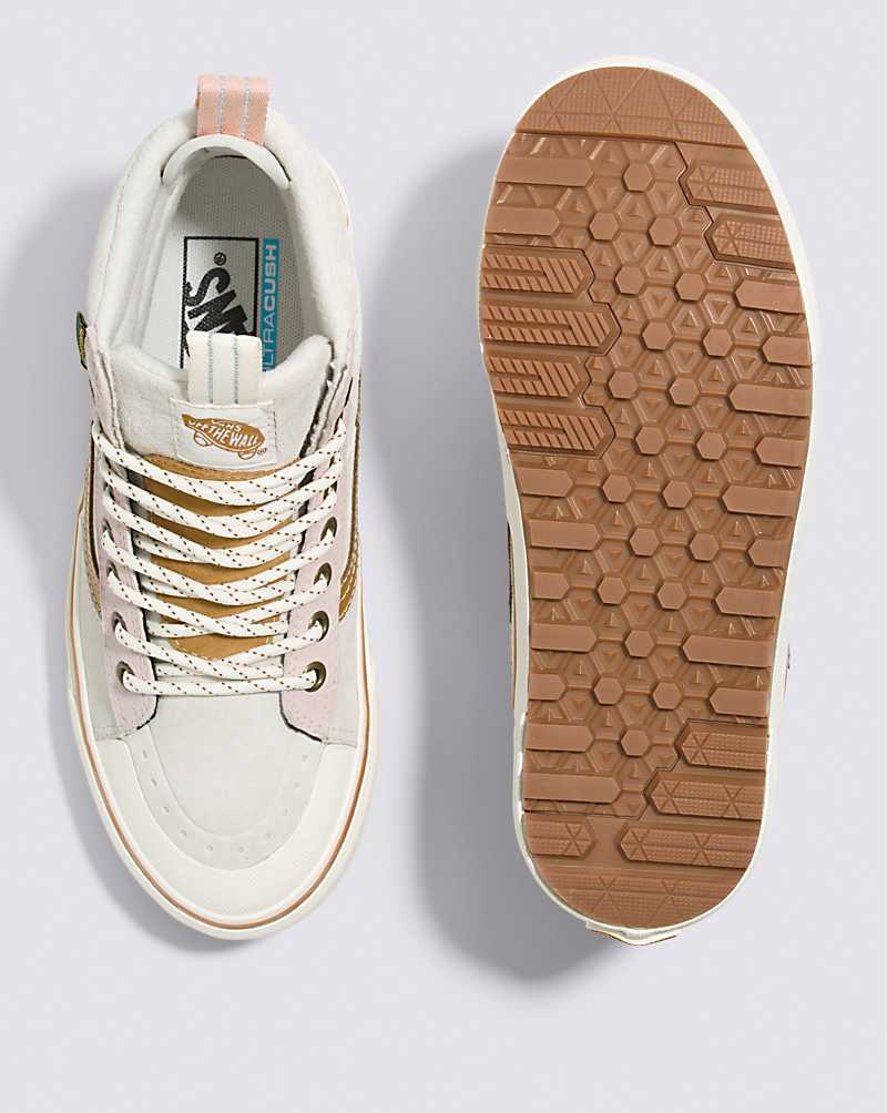 Men's Vans Sk8-Hi MTE-2 Shoes White Khaki | USA ZUO-951362