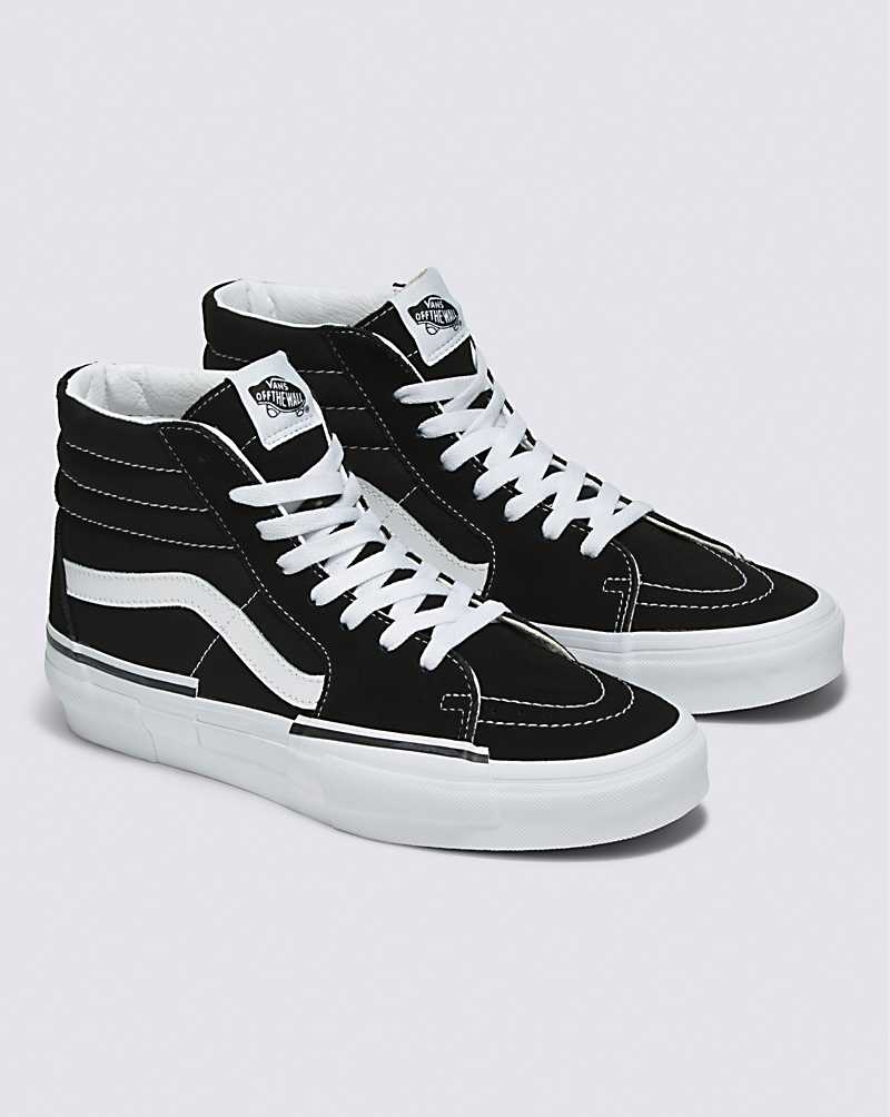 Men's Vans Sk8-Hi Rearrange Shoes Black White | USA EML-908154