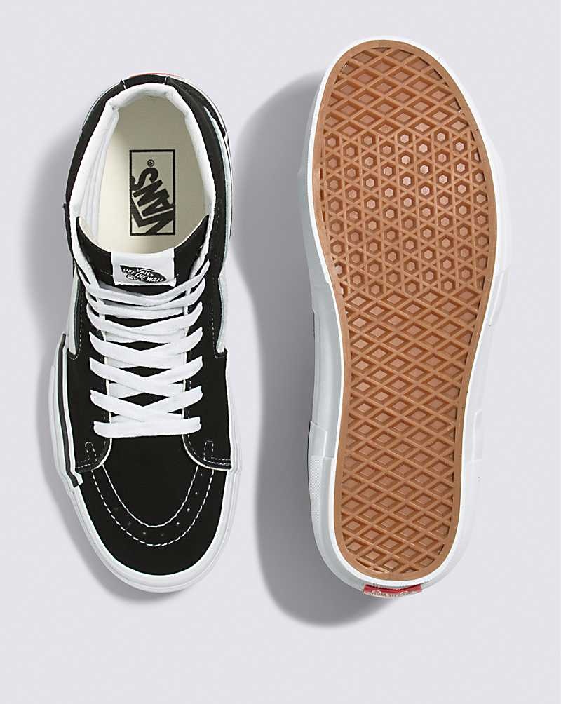 Men's Vans Sk8-Hi Rearrange Shoes Black White | USA EML-908154