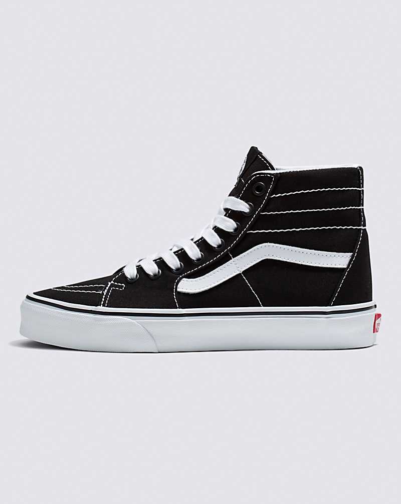 Men\'s Vans Sk8-Hi Tapered Canvas Shoes Black White | USA ODH-375408