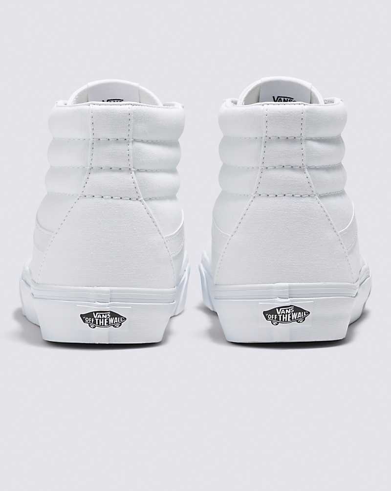 Men's Vans Sk8-Hi Wide Shoes White | USA JLS-456381