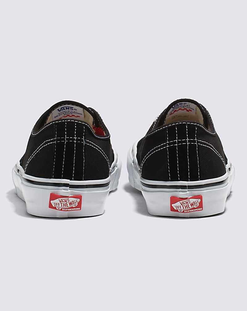 Men's Vans Skate Authentic Skate Shoes Black White | USA PJT-138902