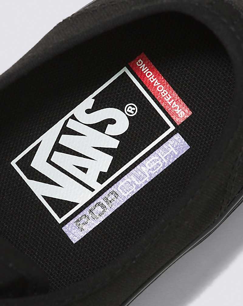 Men's Vans Skate Authentic Skate Shoes Black | USA TQK-526380