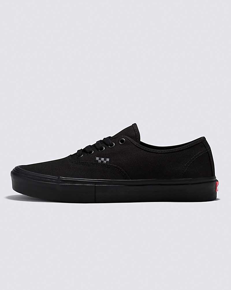 Men\'s Vans Skate Authentic Skate Shoes Black | USA TQK-526380