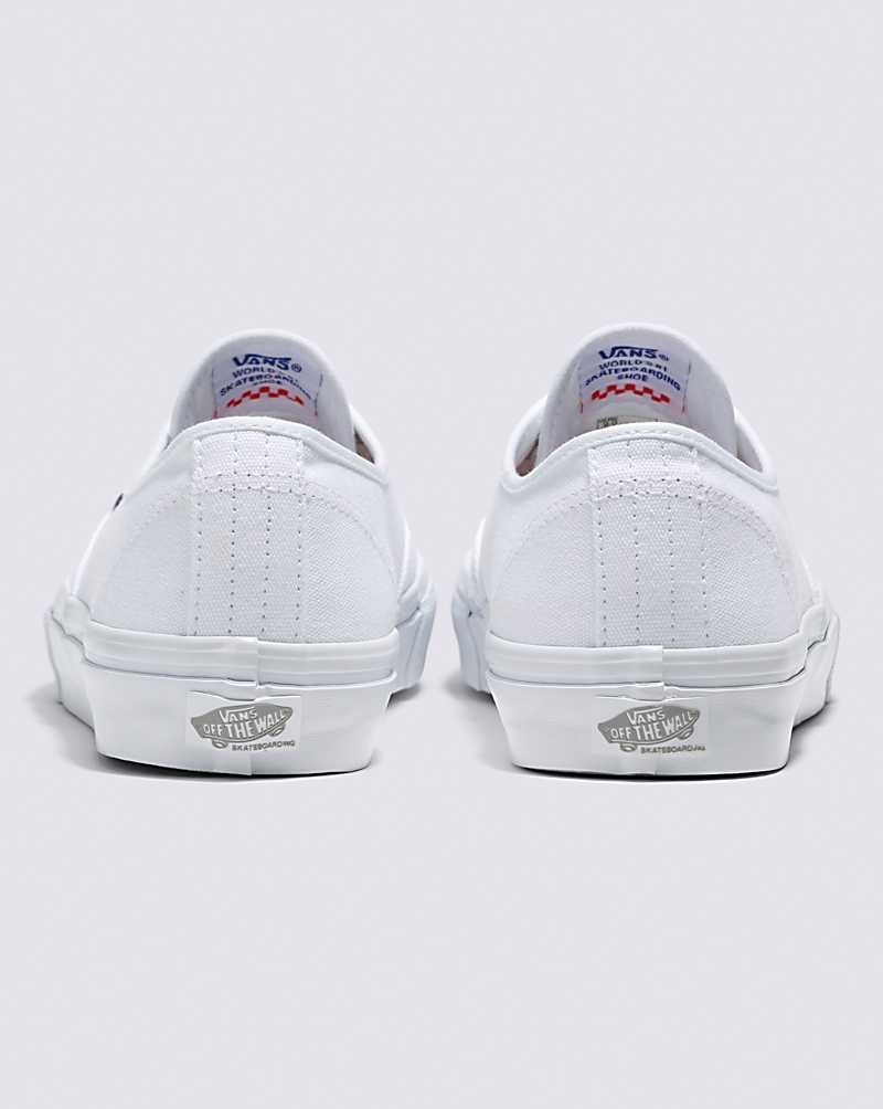 Men's Vans Skate Authentic Skate Shoes White | USA GAQ-658379