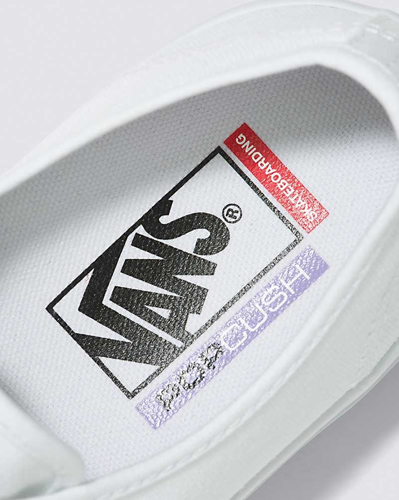 Men's Vans Skate Authentic Skate Shoes White | USA GAQ-658379