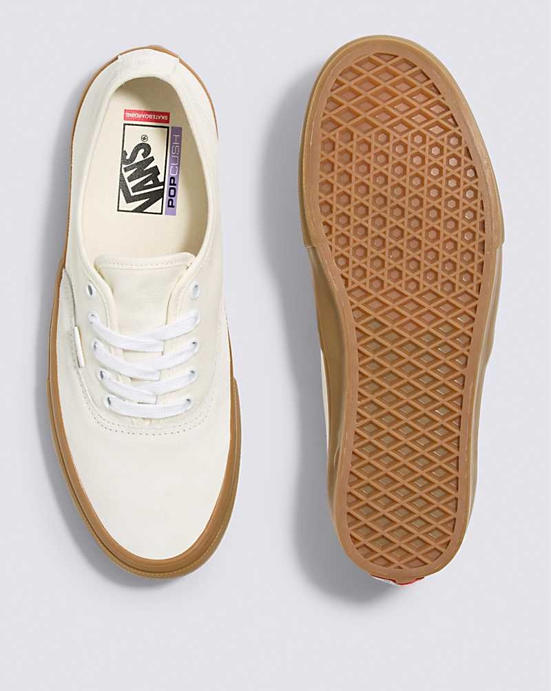 Men's Vans Skate Authentic Skate Shoes White | USA KTX-739052